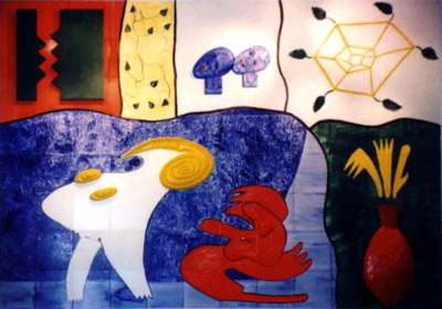 Wall relief in the Hotel Kolumbus, Berlin, 1995